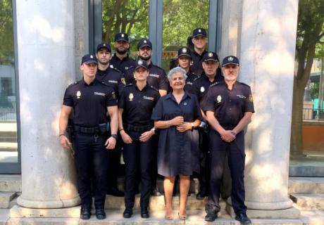 Bienvenida a los siete agentes de la Policía Nacional que realizarán prácticas en Cuenca