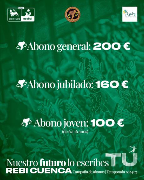 El BM Cuenca empieza hoy su campaña de renovación de abonos bajo el lema NUESTRO FUTURO LO ESCRIBES TÚ