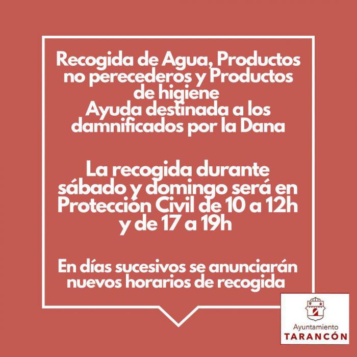 Los ayuntamientos de Cuenca y Tarancón habilitan puntos de recogida para ayudar a las zonas afectadas por la DANA