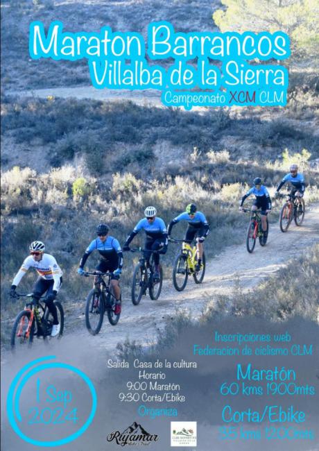 Caminos y senderos vírgenes para el ciclismo en la I Maratón Barrancos Villalba de la Sierra, Campeonato Regional de XCM