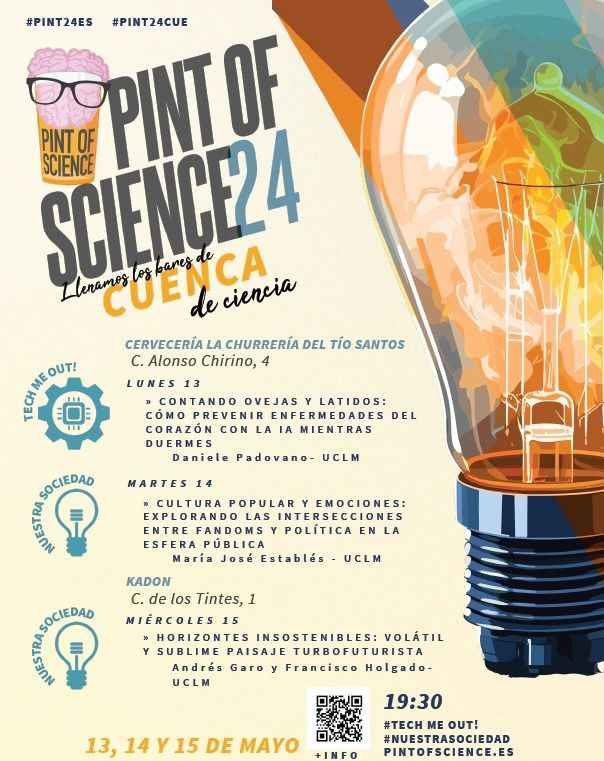 ‘Pint of Science’ regresa Cuenca los días 13, 14 y 15 de mayo con charlassobre IA, cultura popular y arte