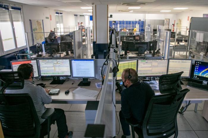 Sala del Servicio de Emergencias 112 de Castilla-La Mancha