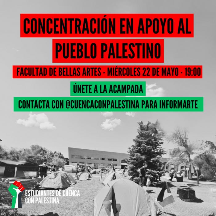 Estudiantes de Cuenca inician una acampada en solidaridad con el pueblo palestino