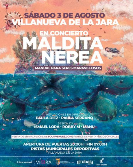 Villanueva de la Jara se prepara para recibir a Maldita Nerea en su gira Manual para seres maravillosos el 3 de agosto