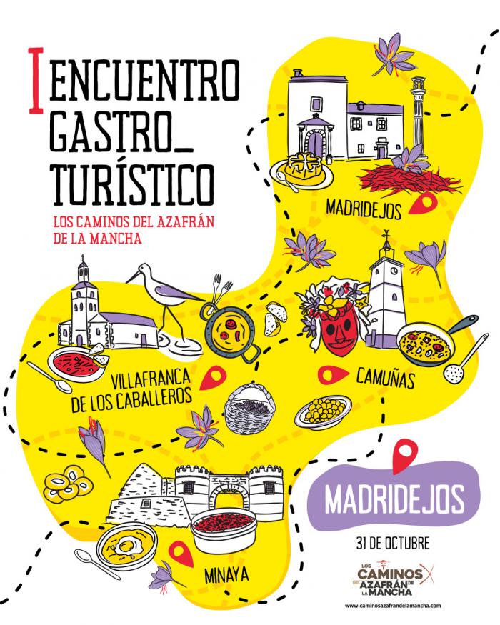 Los Caminos del Azafrán de La Mancha celebra este 31 de octubre en Madridejos su primer Encuentro Gastroturístico