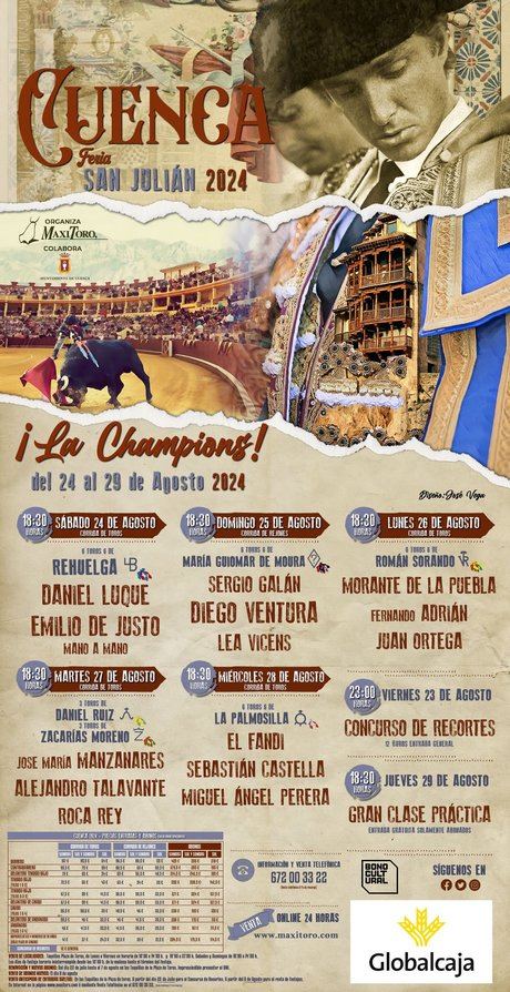 La Feria Taurina de San Julián tendrá una feria 'de altura' con cinco corridas, una de ellas de rejones