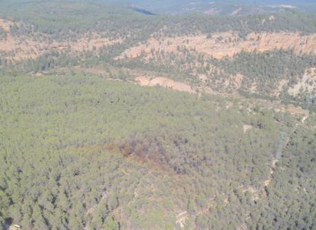 Extinguido el incendio forestal en Enguídanos