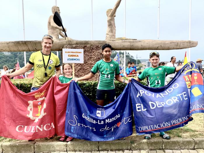 Los palistas del Piragüismo Cuenca entran en el top 10 en su debut en el Mini Sella