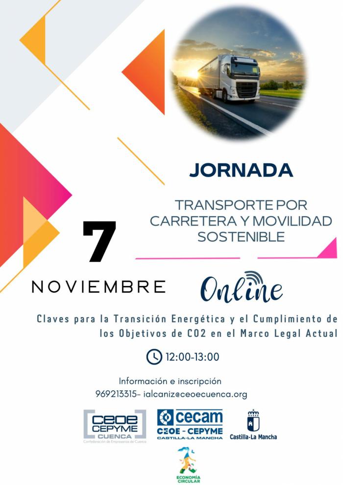 CEOE CEPYME Cuenca abordará en una jornada online la transición energética y los objetivos de CO2 en el sector del transporte