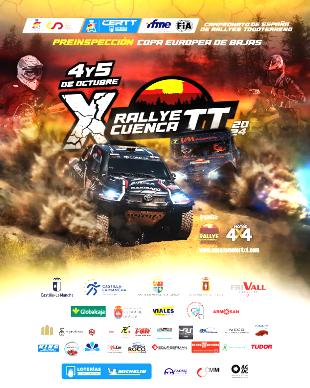 125 equipos compiten en la décima edición del Rallye TT Cuenca este fin de semana