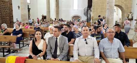 Inaugurada la restauración del pórtico de la iglesia de San Andrés de Ledaña