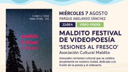 El Parque Abelardo Sánchez acoge mañana el Maldito Festival de Videopoesía 'Sesiones al fresco'