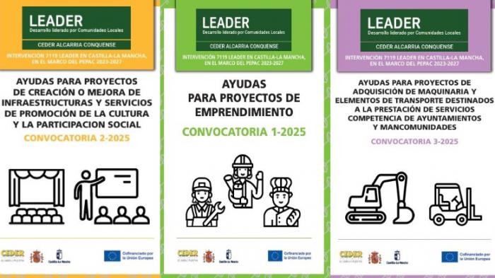 CEDER Alcarria Conquense lanza tres nuevas convocatorias de ayudas LEADER para emprendedores y ayuntamientos