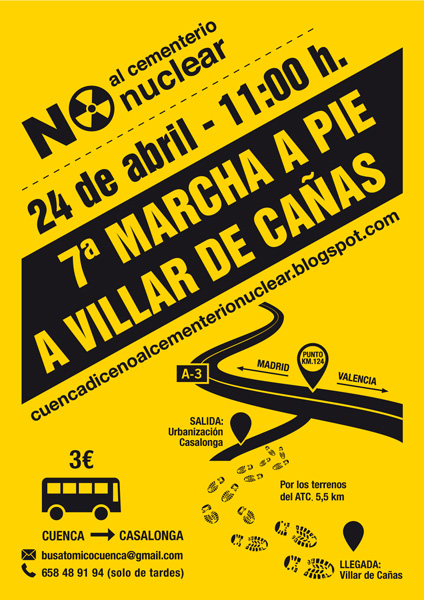 Greenpeace anima a participar en la VII Marcha contra ATC de Villar de Cañas