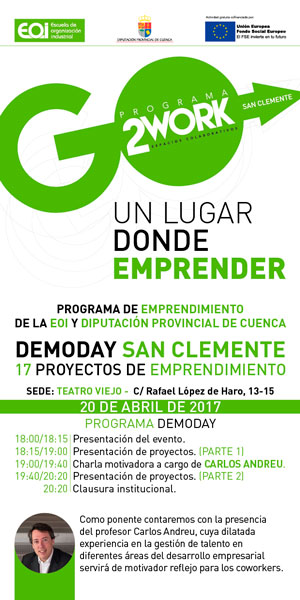 El Go2Work San Clemente llega a su fin con la presentación de los proyectos emprendedores el día 20 de abril