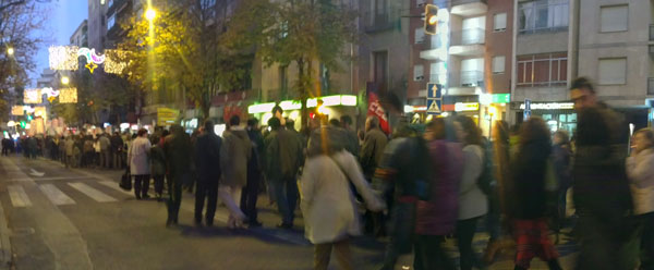 Izquierda Unida de Cuenca participó en la manifestación por los servicios públicos.