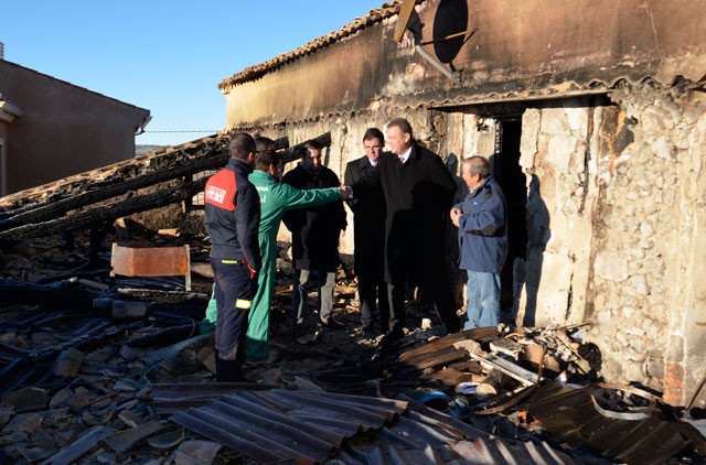 Prieto felicita a los bomberos del Consorcio Cuenca 112 por su actuación en Parra de las Vegas