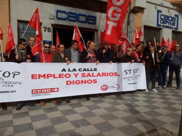 CCOO y UGT salen a la calle en defensa de la negociación colectiva y de empleos y salarios dignos