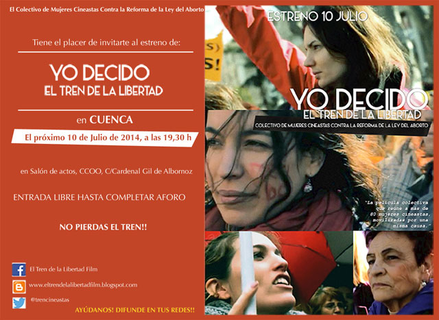 Estreno en Cuenca de la película: ‘Yo decido. El tren de la libertad’ contra la reforma de la Ley del Aborto