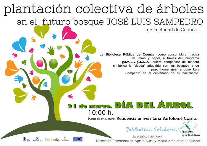 Junta y Biblioteca Fermín Caballero celebrarán el Día del Árbol reforestando un paraje cercano al campus Universitario