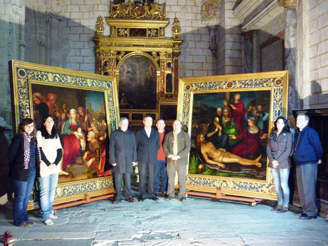 ‘La Adoración de los Magos’ y ‘la Piedad’, obras del pintor Fernando Yáñez, lucen tras su restauración, en la Catedral de Cuenca