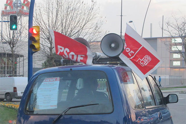 Un equipo del PSOE sufre una nueva agresión