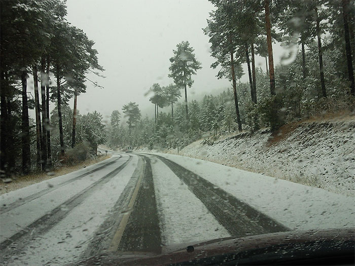 La nieve llega a la Serranía de Cuenca