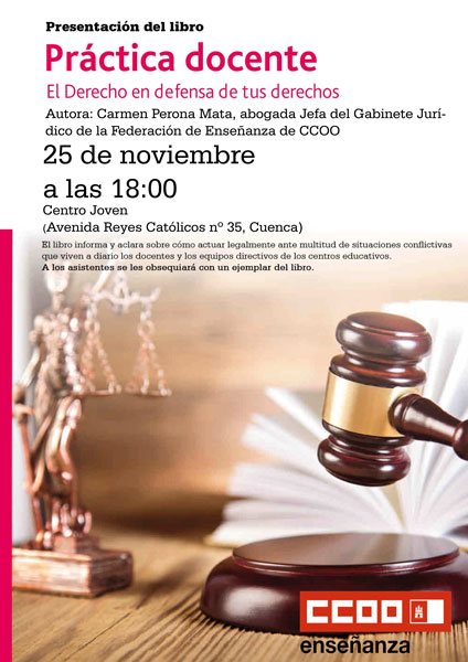  La abogada estatal de la FECCOO presenta esta tarde en Cuenca su último libro