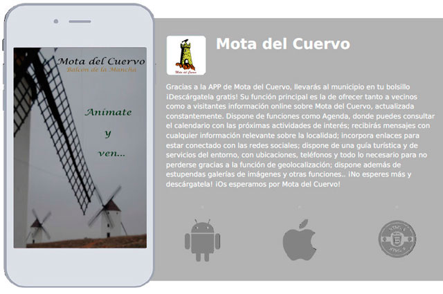 Mota del Cuervo ya cuenta con una APP para fomentar la participación y el turismo   