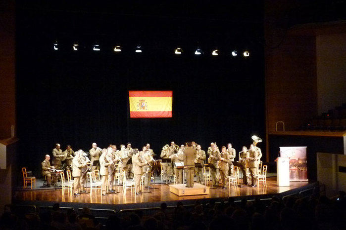  El auditorio acogió ayer el concierto de música militar del ejército de tierra de Madrid