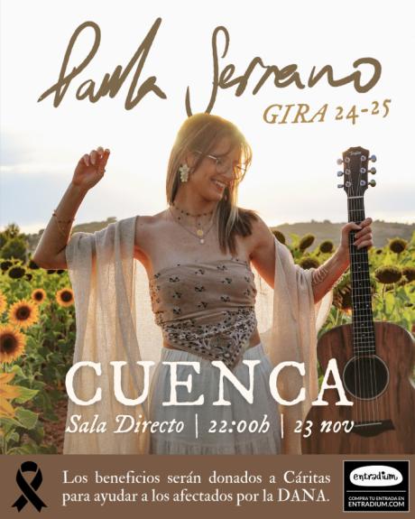 El concierto de Paula Serrano en Cuenca será benéfico en favor de los afectados por la DANA