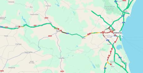 Varias carreteras estatales de la provincia han sido cortadas al tráfico debido a las fuertes lluvias de las últimas horas