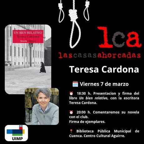 Teresa Cardona, nueva voz de la novela policiaca española, llega a Cuenca de la mano de la UIMP y Las Casas Ahorcadas